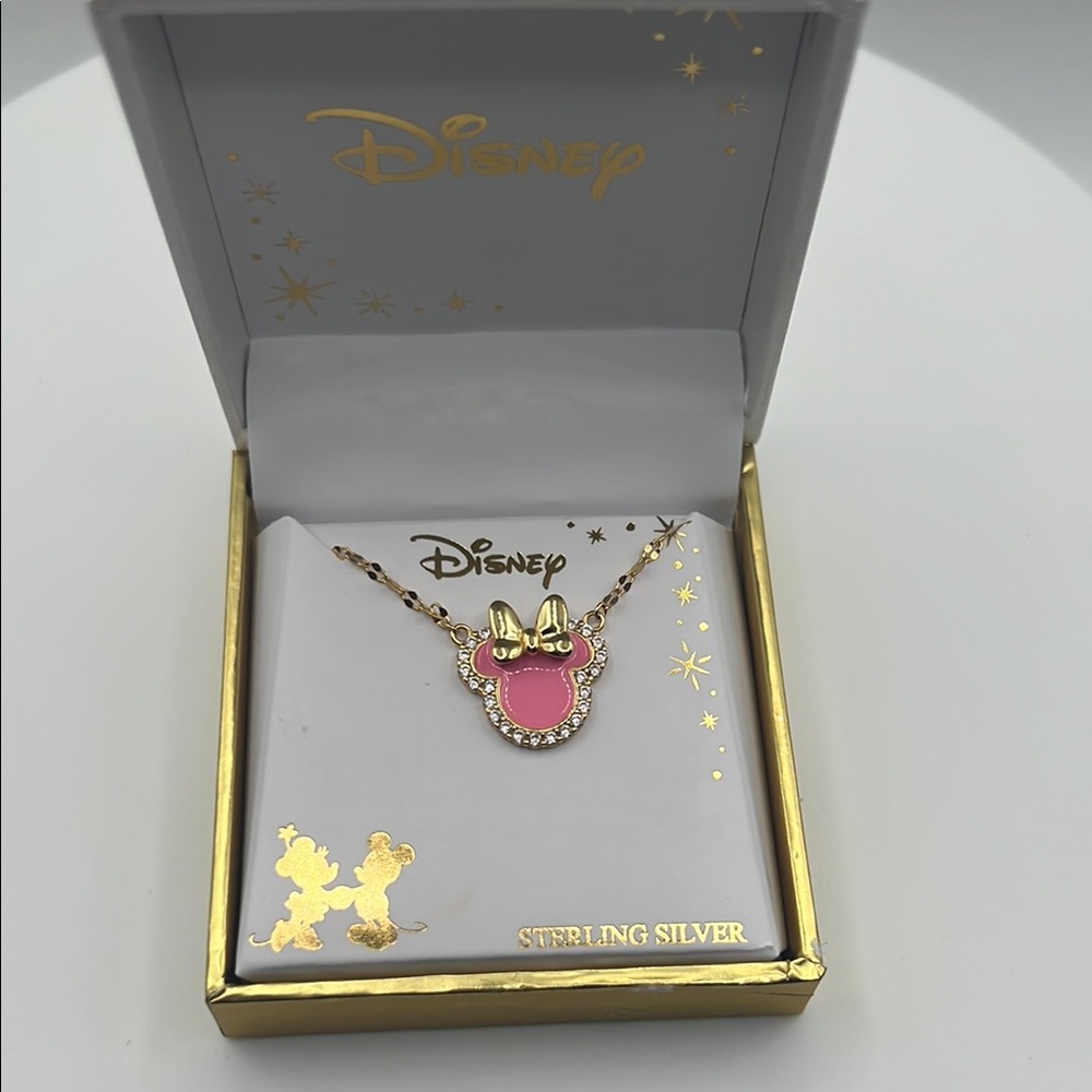 Disney Pink and Gold Minnie Pendant Necklace